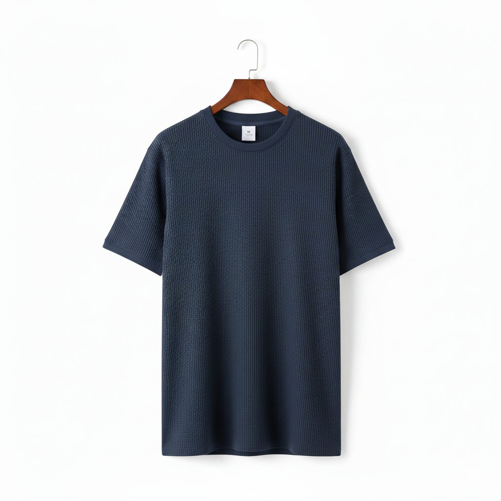 Men's Waffle Tee – Summer Comfort & Breathability