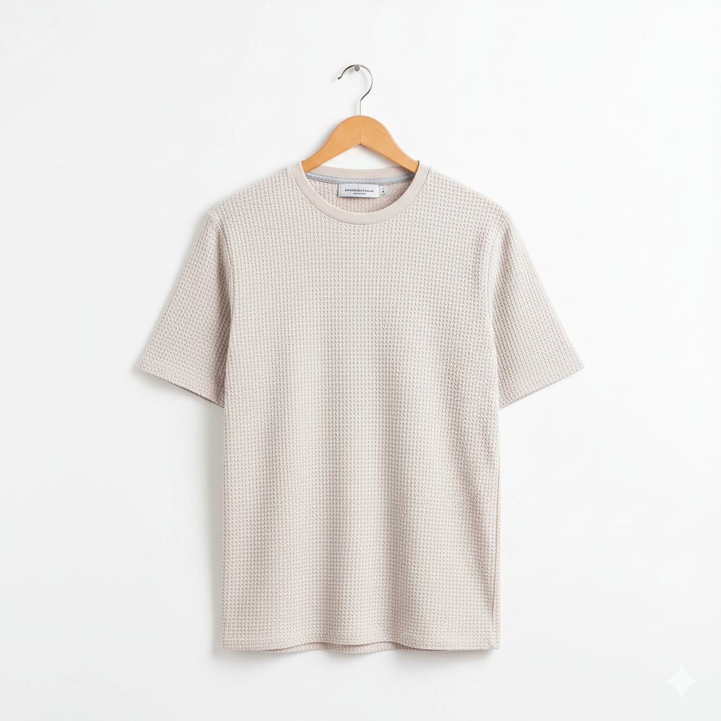 Men's Waffle Tee – Summer Comfort & Breathability