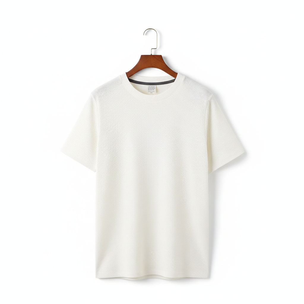 Men's Waffle Tee – Summer Comfort & Breathability