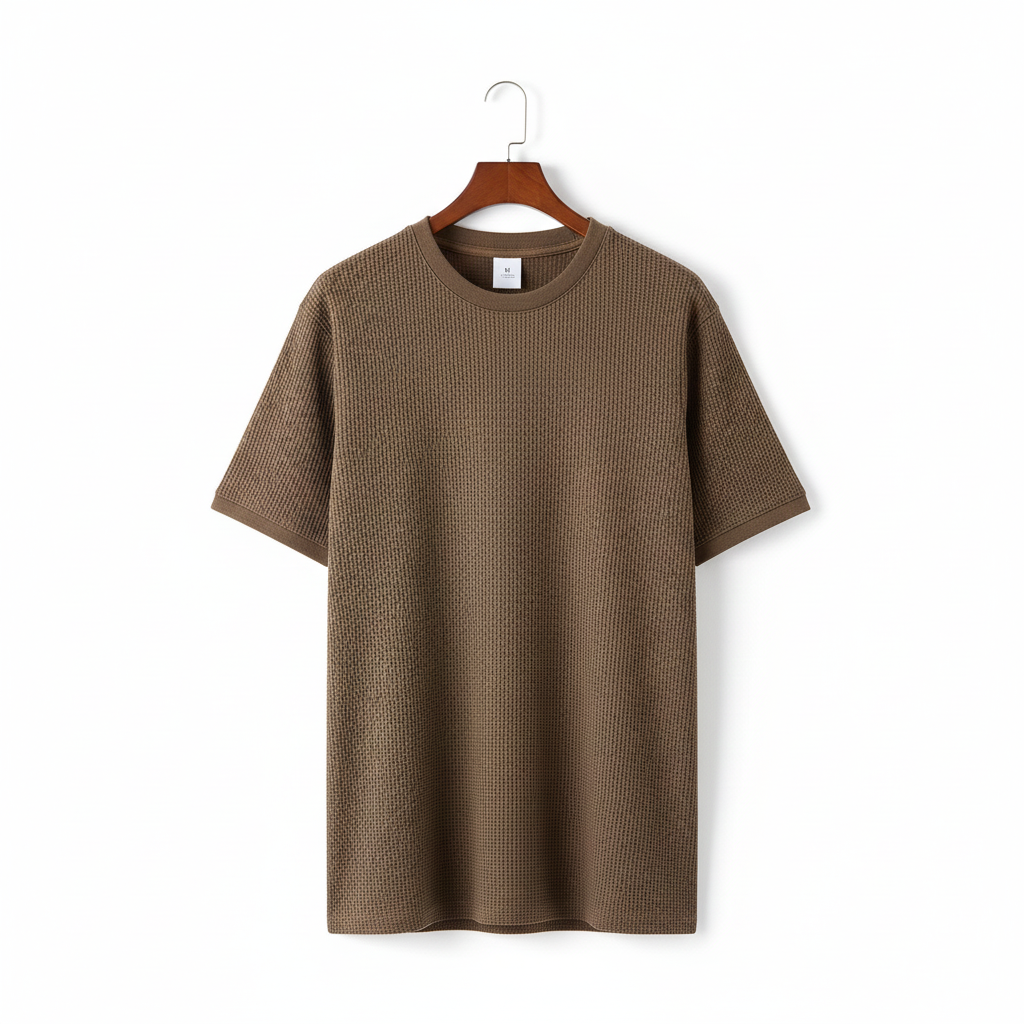 Men's Waffle Tee – Summer Comfort & Breathability