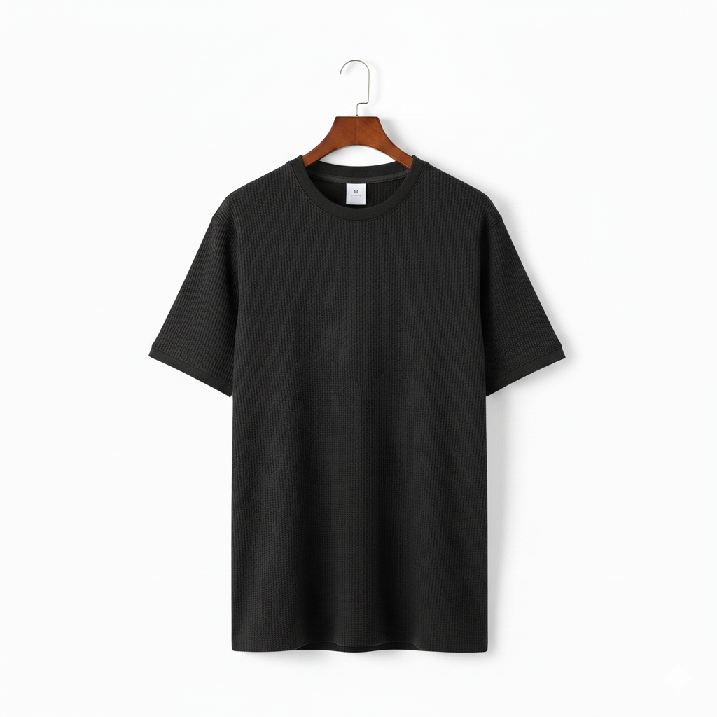 Men's Waffle Tee – Summer Comfort & Breathability